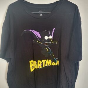 The Simpsons Official Bart as Bartman Batman Parody T-Shirt 2XL